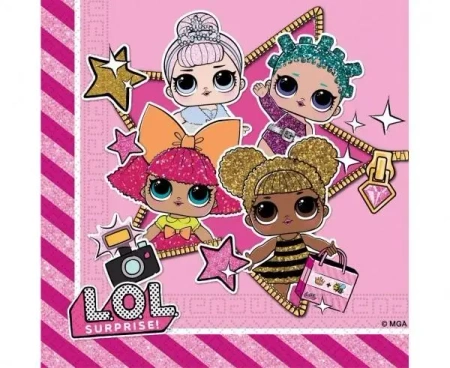 Serwetki papierowe LOL Glitterati 33x33cm 20szt - Godan