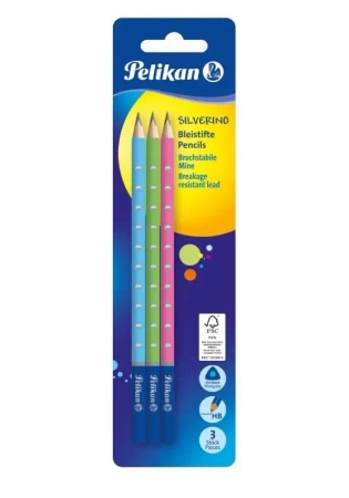 Ołówek Silverino HB 3szt - PELIKAN
