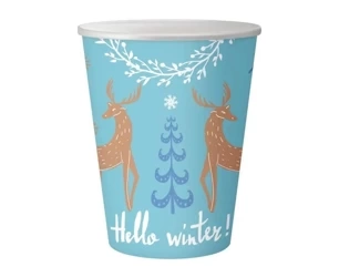 Kubeczki papierowe Hello Winter 250ml 6szt - Godan