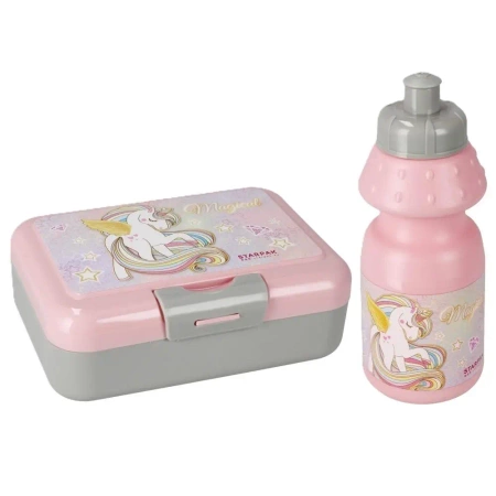Bidon 350ml + pudełko śniadaniowe Unicorn - STARPAK