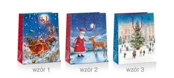 Torba prezentowa Boże Narodzenie 11,5x6,5x14cm - Pan Dragon