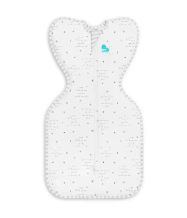 Otulacz Swaddle UP - rozmiar S - biały, kosmos i napisy ETAP1 -  0.2 TOG Original