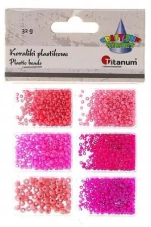 Koraliki plastikowe 6 rozmiarów 32g - Titanum