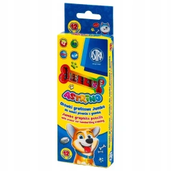 ASTRA Ołówek ASTRINO HB z gumką DO NAUKI PISANIA Jumbo TRÓJKĄTNY 2 sztuki