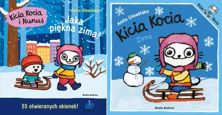 ZESTAW 2w1 KICIA KOCIA I NUNUŚ ZIMA KICIA KOCIA - Anita Głowińska