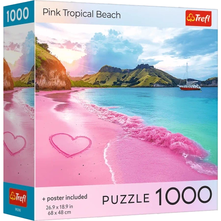 Puzzle 1000 USA Collection: Pink Beach TREFL