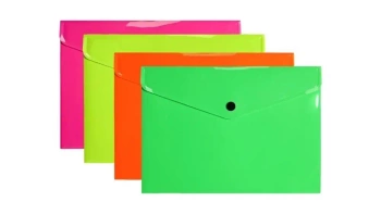 Teczka koperta A5 PP neon (10szt) - Biurfol
