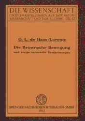 Die Brownsche Bewegung Und Einige Verwandte Erscheinungen - Haas-Lorentz Geertruida Luberta
