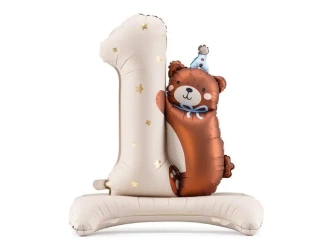 Balon foliowy 1 z Misiem 81x72cm - PartyDeco