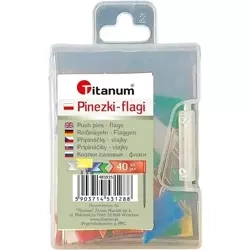 Pinezki flagi 40szt - Titanum