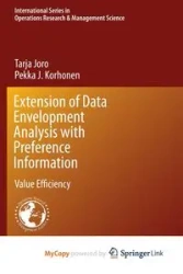 Extension of Data Envelopment Analysis with Preference Information - Joro Tarja