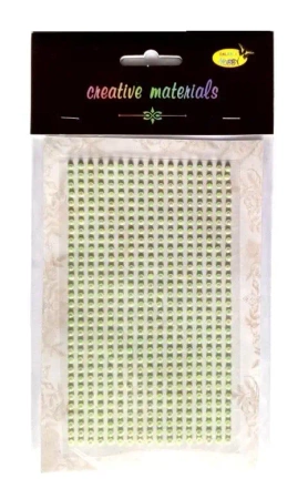 Stiker z perełkami 3mm 527szt jasno zielony - Galeria Hobby