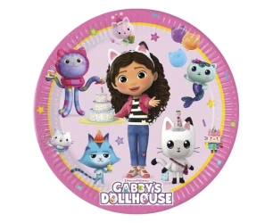 Talerzyki papierowe Gabby's Dollhouse 23cm 8szt - Godan