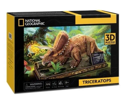 Puzzle 3D National Geographic Triceratops - Cubic Fun