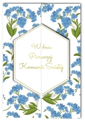 Karnet A5 Komunia Nizapominajki - Henry