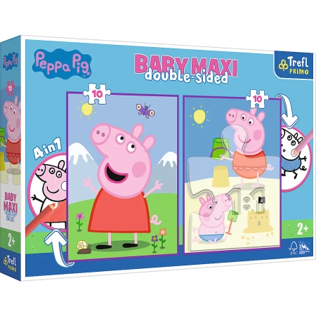 Puzzle 2x10 Baby maxi Pogodny dzień Peppy 43001 - Trefl PAP