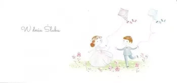 Karnet Ślub DL S40 - Latawce - MAK