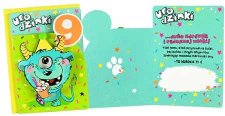 Karnet B6 DK-803 Urodziny 9 stworek - Kukartka