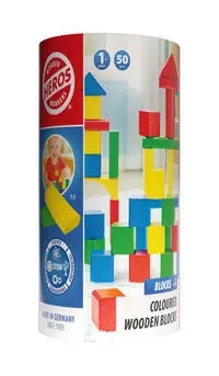 Heros Drewniane kolorowe klocki 50 elementów w pudełku - Tactic