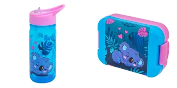 AQUA PURE SŁODKI MIŚ KOALA bidon 400 ml + śniadaniówka dla dziewczynki