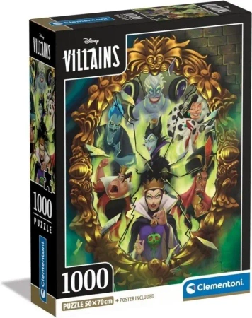 Puzzle 1000 Compact Disney Villains - Clementoni