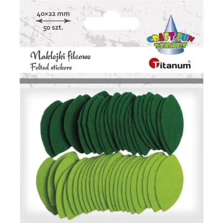 Naklejki piankowe liście zielone 50szt - Titanum