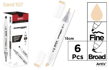 Marker Chromax z 2 końcówk. sand 107 (6szt) - Artix