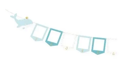 Girlanda na zdjęcia Wieloryb 10.5x15cm - PartyDeco