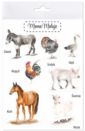 Naklejki duże Zwierzęta wiejskie 2 - Mama Maluje