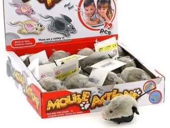 Mysz nakręcana szara (12szt) - ADAR