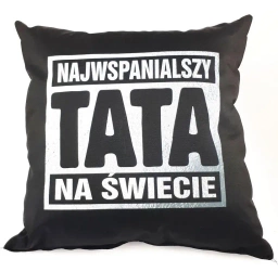 Poduszka czarna. Najwspanialszy Tata na świecie - MCD