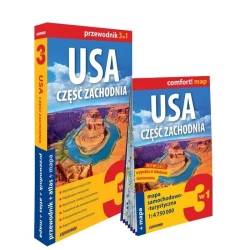 USA. Część zachodnia 3w1 przewodnik + atlas + mapa - Piotr Jabłoński