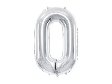 Balon foliowy 0 86cm srebrny - PartyDeco