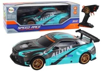 Auto sportowe R/C 1:10 turkusowo- czarne - Leantoys