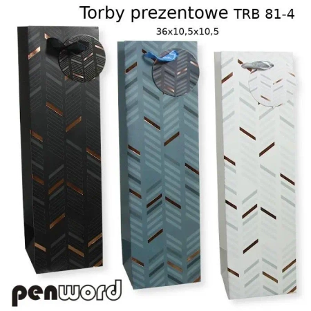 Torebka prezentowa 36x10,5x10,5cm MIX - Penword