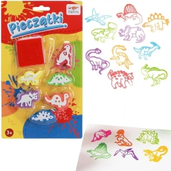 Pieczątki dinozaury 6szt - Trifox