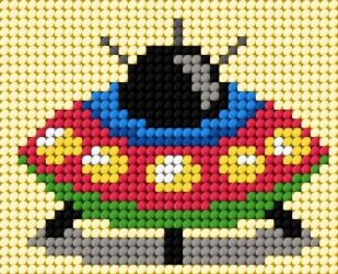 Zestaw do haftu Moje pierwsze wyszywanie Statek UFO - Anex-Bis PAP