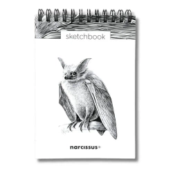 Szkicownik A6/60K na spirali - Nietoperz - Narcissus