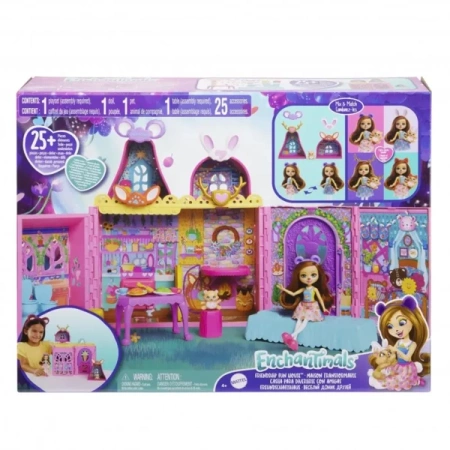 Lalka Enchantimals Domek przyjaźni z meblami i akcesoriami - Mattel