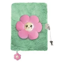 Pamiętnik A5/96K z kłódką 3D Pink flower - ST-MAJEWSKI