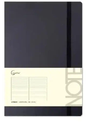 Notatnik A5 96 stron na gumkę czarny - Cervantes