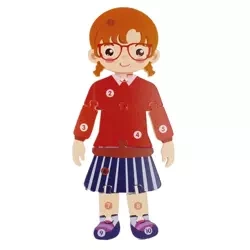 Układanka drewniana. Dziewczynka. Mega creative 523414