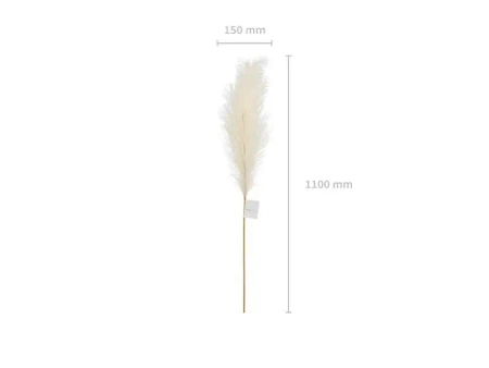 Trawa pampasowa sztuczna jasno kremowa 15x110cm - PartyDeco