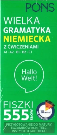 Fiszki 555. Wielka gramatyka niemiecka z ćw. A1/C1 - praca zbiorowa