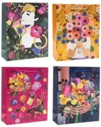 Torebka prezentowa 31x40x12cm MIX - Rozette