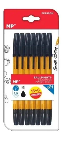 Długopis 1.0mm czarny 21szt - MP Main Paper
