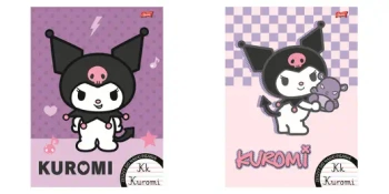 Paczka Zeszyt A4 32k. linia dwukolorowa do nauki pisania Kuromi mix pakiet 15 sztuk - ST-Majewski