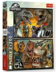 Puzzle 2x200 Prehistoryczny świat TREFL