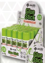 Klej w sztyfcie transparent 15g (20szt) ZENITH