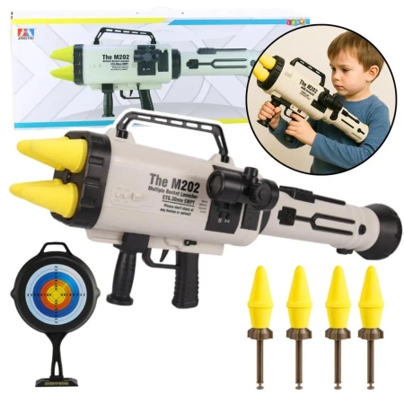 Wyrzutnia rakiet M202 pociski gąbkowe 68cm - Leantoys
